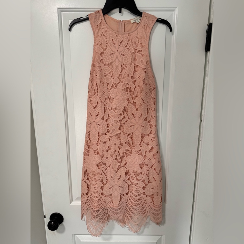 Francesca’s Collections Elegant Pink Lace Dress